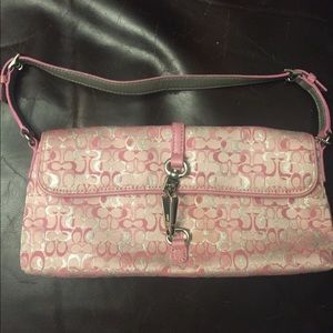 Pink and Silver Coach Purse